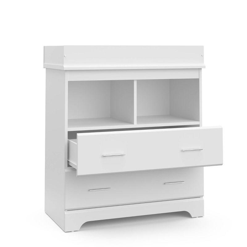 Storkcraft Brookside 2-Drawer Dresser with Changing Topper and Interlocking Drawers