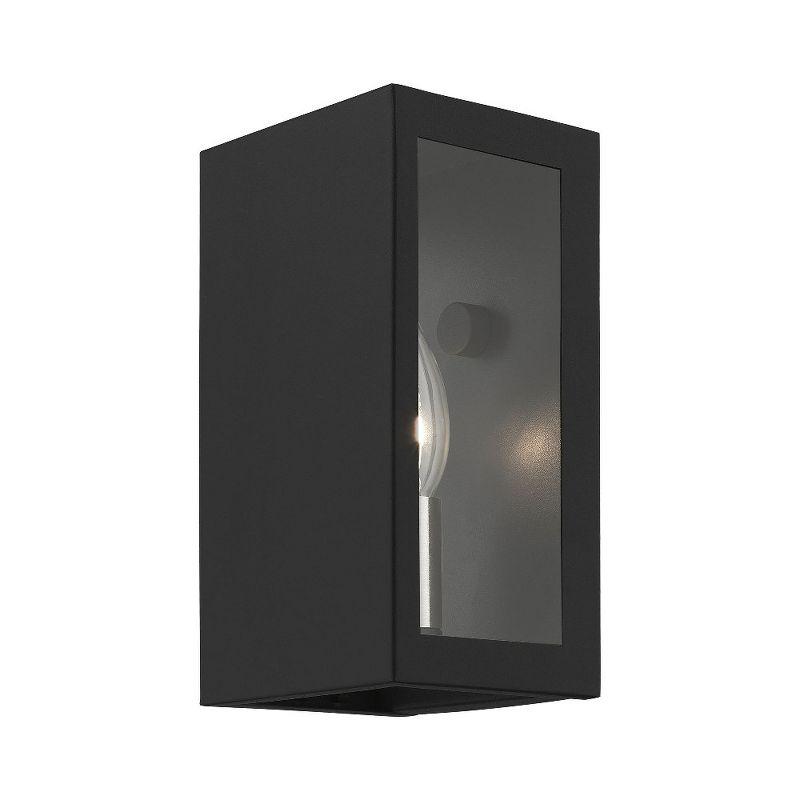 Livex Lighting Winfield 1 - Light Wall Light in  Textured Black/Brushed Nickel