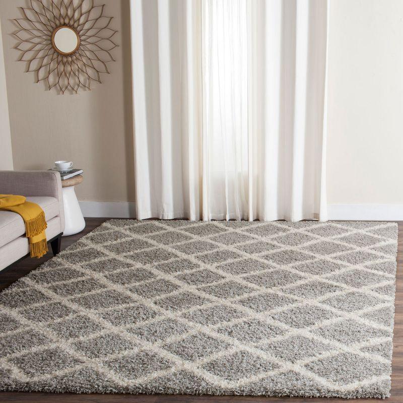 Dallas Shag SGD258 Power Loomed Indoor Area Rug - Grey/Ivory - 11'x15' - Safavieh.