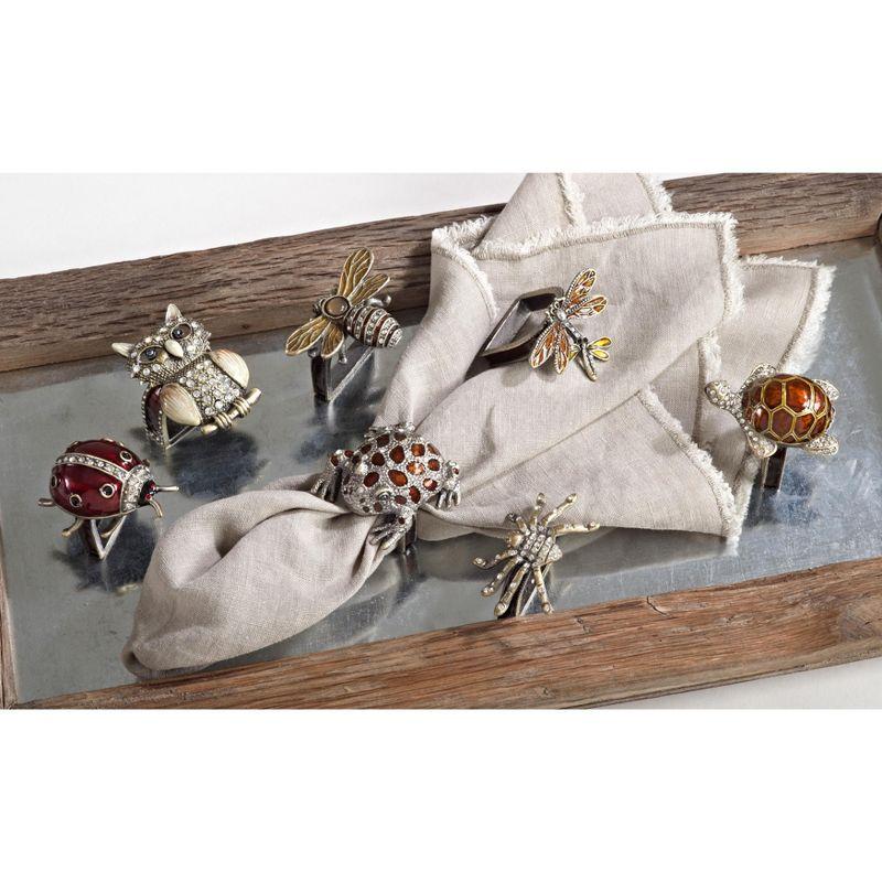 Saro Nature's Touch Metal Napkin Ring (Set of 4)