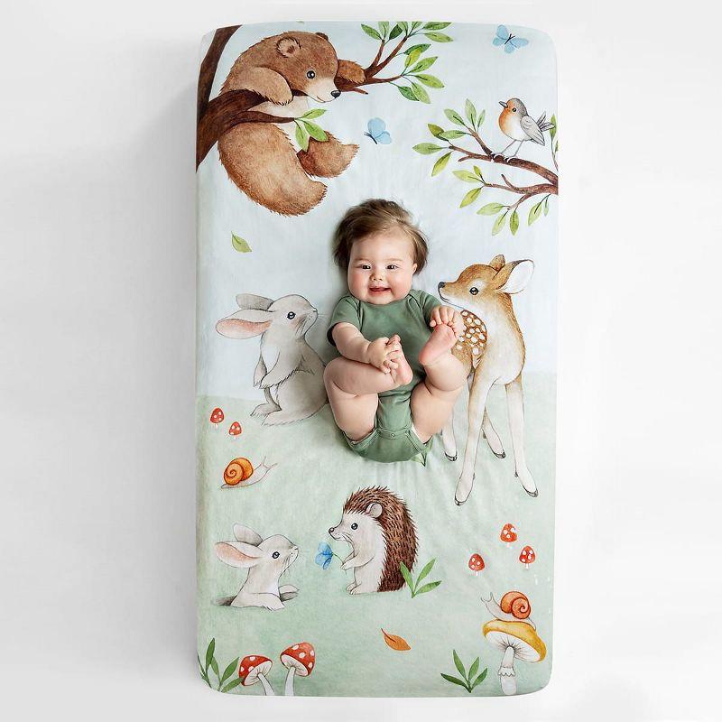 Rookie Humans Mini Crib Sheet Enchanted Forest 100% Cotton