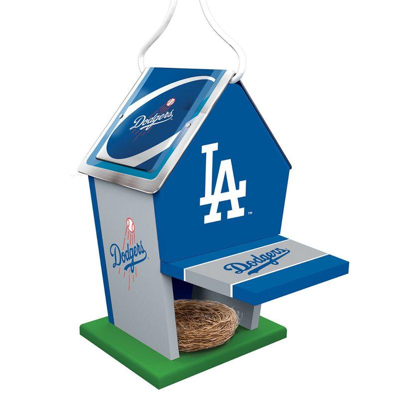 MasterPieces Officially Licensed MLB Los Angeles Dodgers outdoor wood birdhouse!.