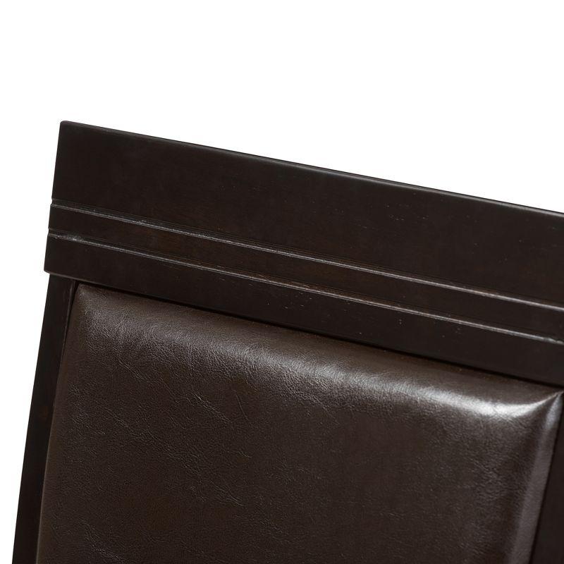 Set of 2 Thea Modern And Contemporary Faux Leather Upholstered Dining Chairs Dark Brown - Baxton Studio