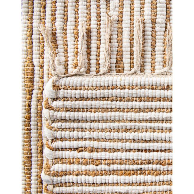 Unique Loom 7' 1 x 10' 0 Chindi Jute Rectangle Area Rug