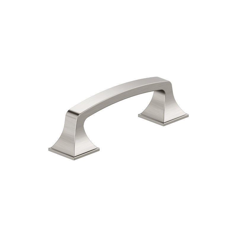 Amerock Ville 3 inch (76mm) Center-to-Center Satin Nickel Cabinet Pull