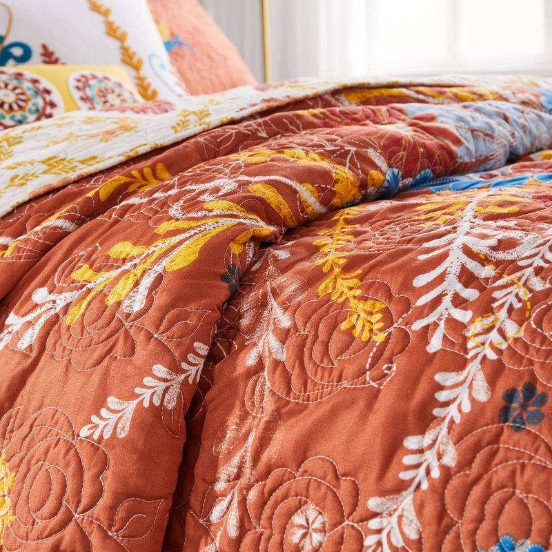 Barefoot Bungalow Topanga Floral Reversible Quilt Set