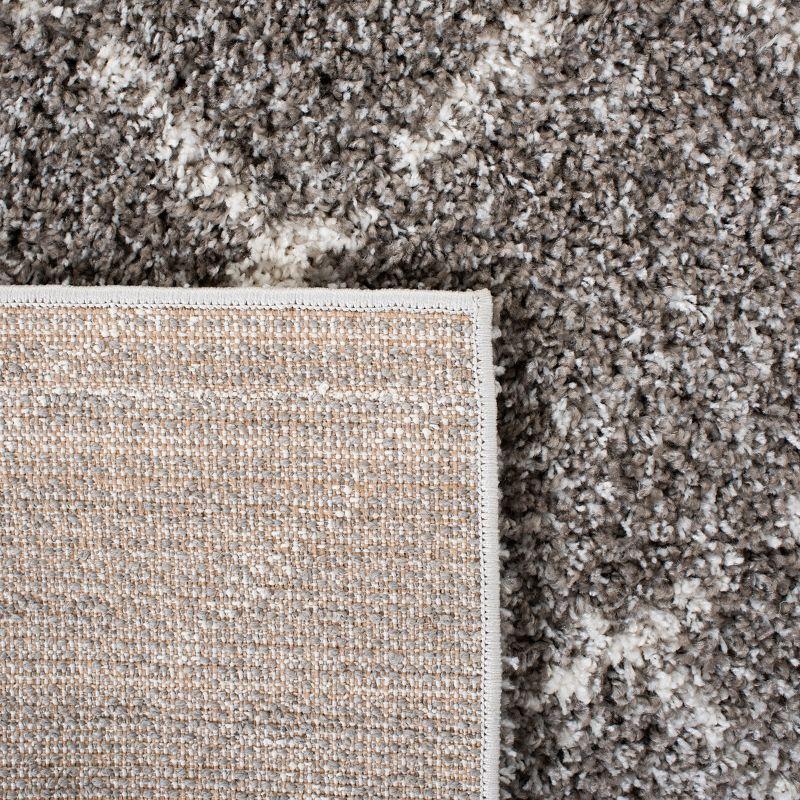 Arizona Shag ASG743 Power Loomed Indoor Area Rug - Brown/Ivory - 6'7"x9'2" - Safavieh