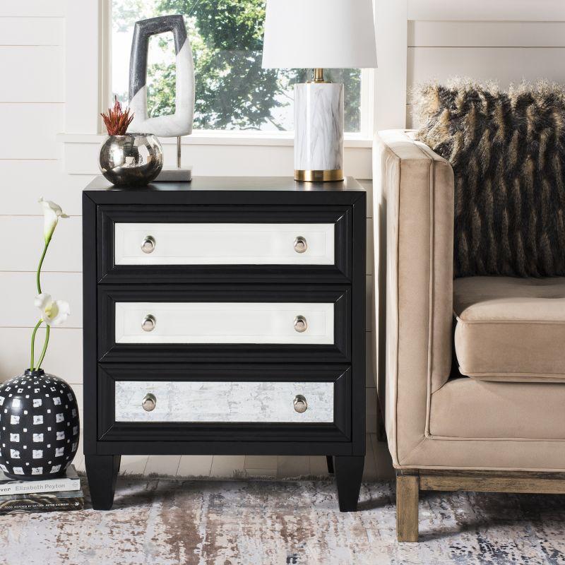 Marlon 3 Drawer Chest - CHS9202 - Black - Safavieh