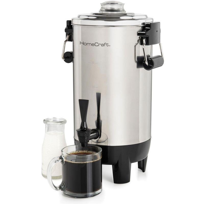 Homecraft Quick-Brewing Automatic 30-Cup Coffee Urn-Stainless Steel