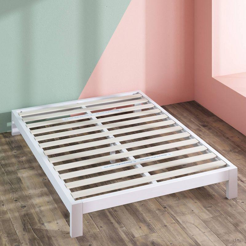 Queen Arnav 10" Metal Platform Bed Frame White - Zinus: Minimalist Steel Foundation, No Box Spring Needed, Easy to Assemble