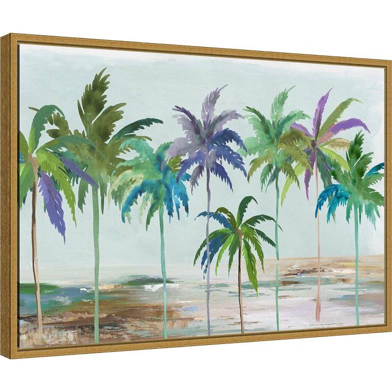 23" x 16" Tropical Dream by Asia Jensen Framed Canvas Wall Art - Amanti Art: Hand-Stretched, Sawtooth Back, Lithograph