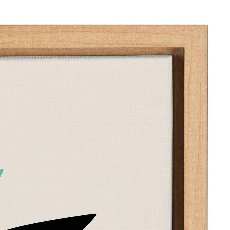 23" x 33" Sylvie Floral Bunny Framed Canvas Wall Art by Rachel Lee Natural - Kate and Laurel: Rachel Lee Design, Modern Decor