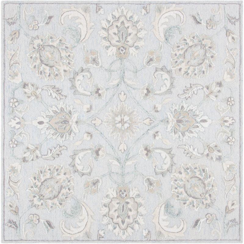 Glamour GLM624 Hand Tufted Indoor Area Rug - Light Blue/Ivory - 6'x6' - Safavieh