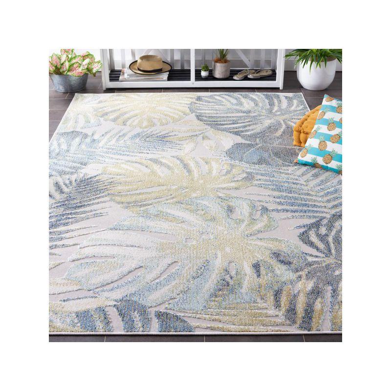 Sarasota SAR112 Power Loomed Area Rug - Light Green/Ivory - 4'5"x6'5" - Safavieh.