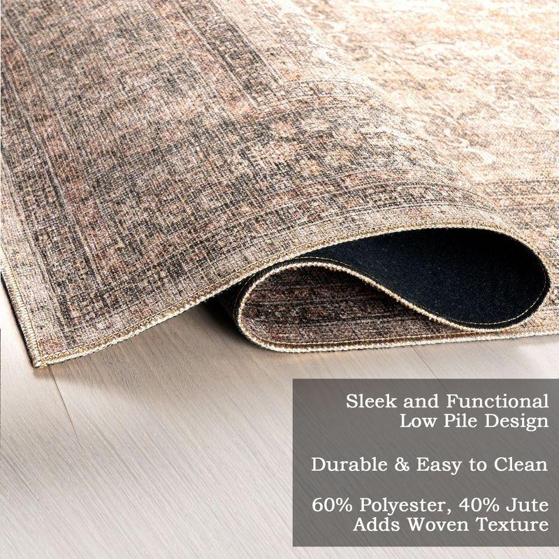 Nuloom Hillstone Collection Else Traditional Vintage Medallion Area Rug, 4' x 6', Beige