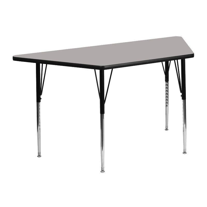 Goddard Trapezoid Thermal Laminate Activity Table with Height Adjustable Legs