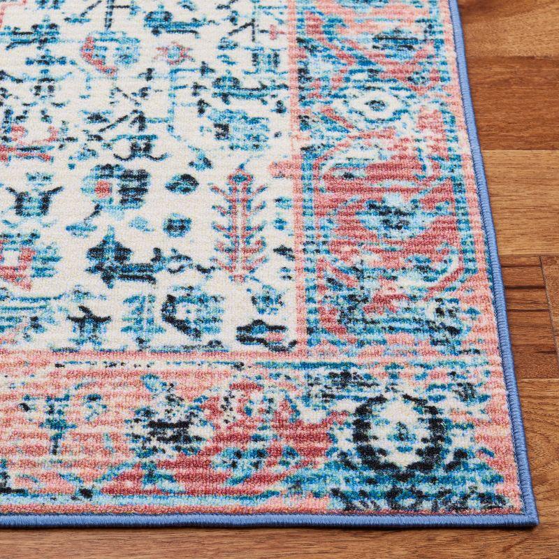 Journey JNY149 Power Loomed Machine Washable Slip Resistant Area Rug - Ivory/Blue - 5'5"x7'7" - Safavieh