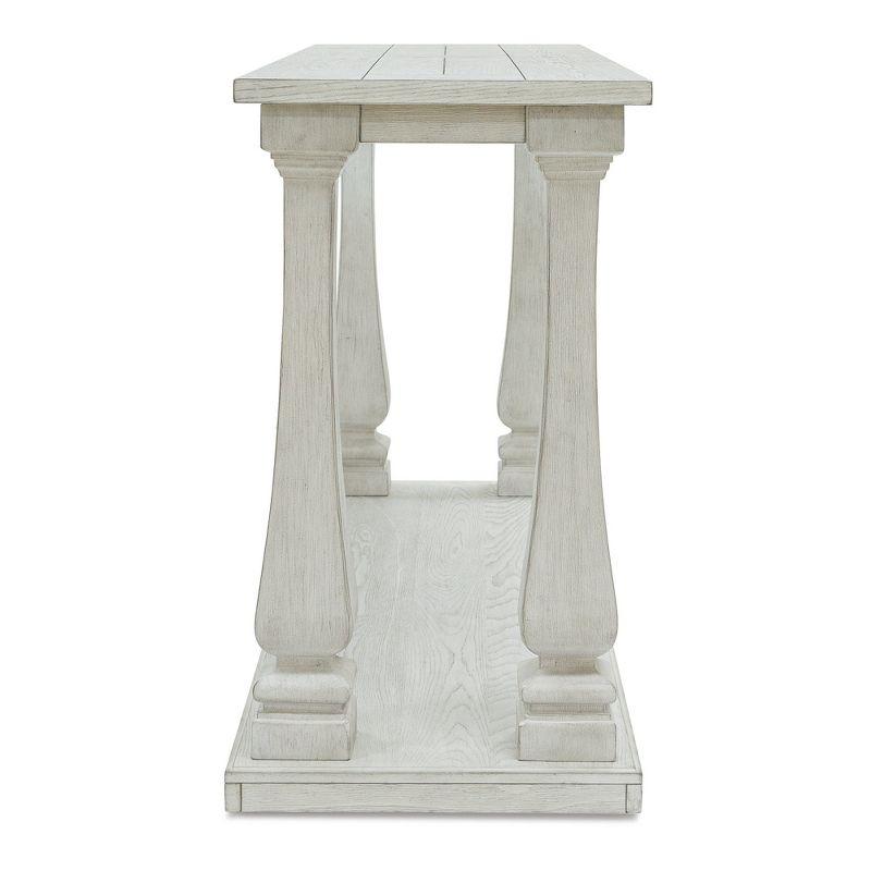 Signature Design by Ashley Arlendyne Classic Sofa Table with Open Lower Shelf, White