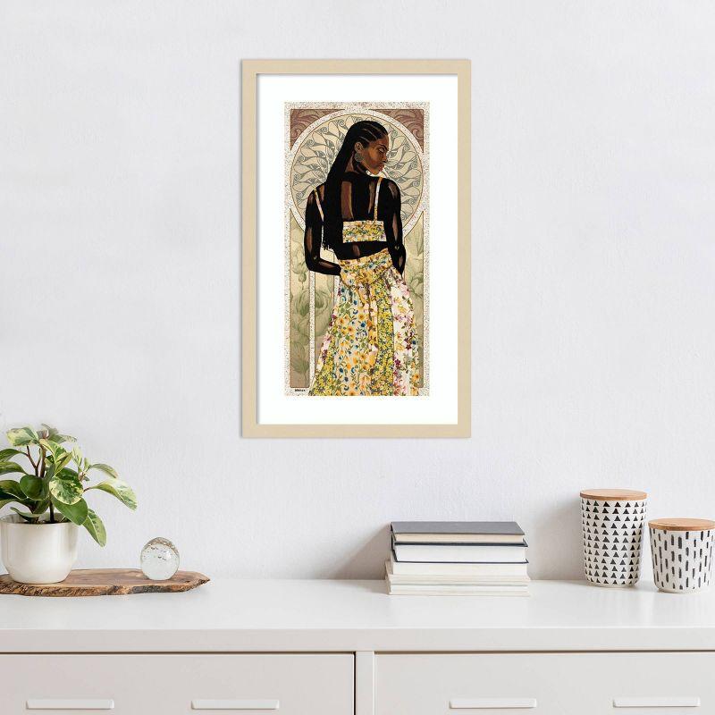 Natural Beauty in Gold II Framed Giclee Print with Svelte Natural Frame