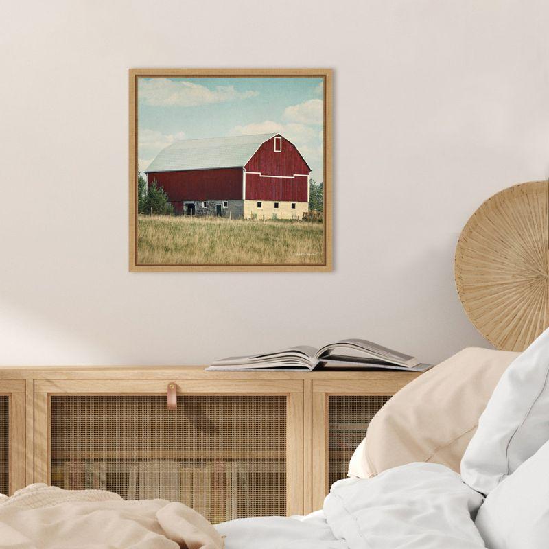 Amanti Art Blissful Country VI Crop (Barn) by Elizabeth Urquhart Canvas Wall Art Print Framed 16-in. x 16-in.