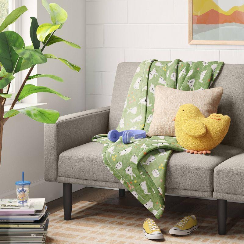 Textured Woven Cotton Square Throw Pillow Khaki - Room Essentials™: Dobby Cotton, Indoor Use, Polyester Fill