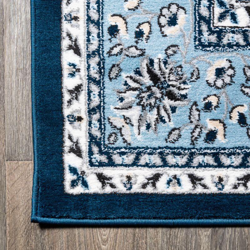 3'x 5' Palmette Modern Persian Floral Area Rug, Navy/Blue - JONATHAN Y