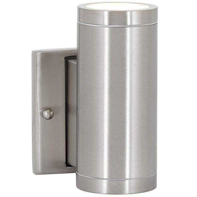 Hamilton Hills 6" Outdoor Wall Sconce Up Down Cylinder Light, ‎Brushed Nickel