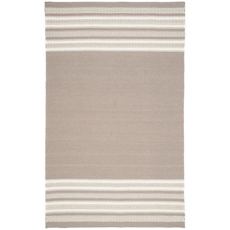Dhurries DHU601 Hand Woven Area Rug - Light Brown - 5'x8' - Safavieh.