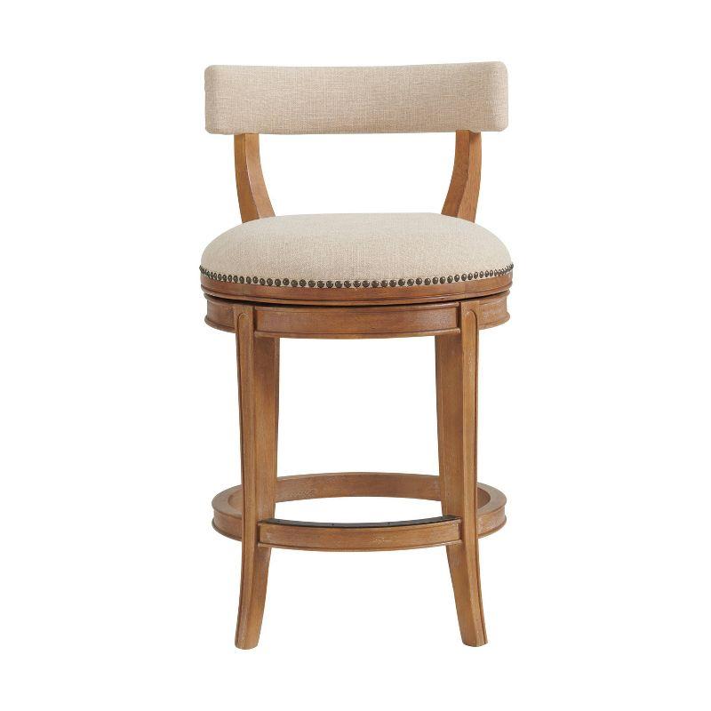 Hanover Solid Rubber Wood Swivel Counter And Bar Stool