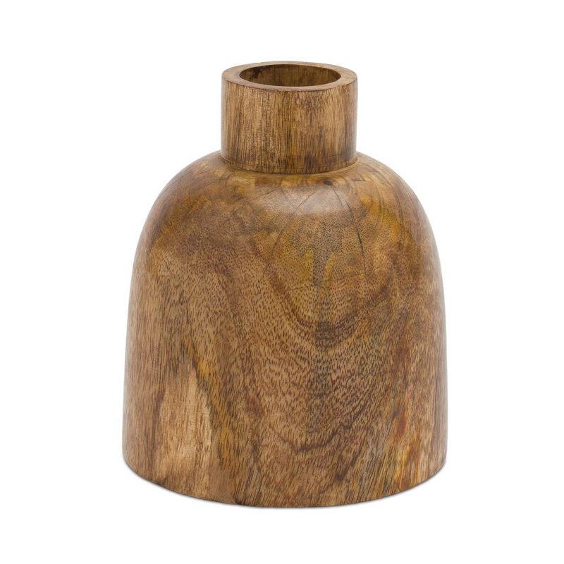 Melrose Mango Wood Bottle Vase (Set of 2)