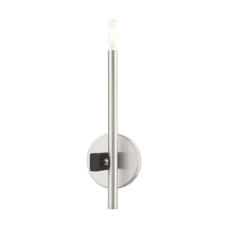 Livex Lighting Denmark 1 - Light Wall Light in  Brushed Nickel