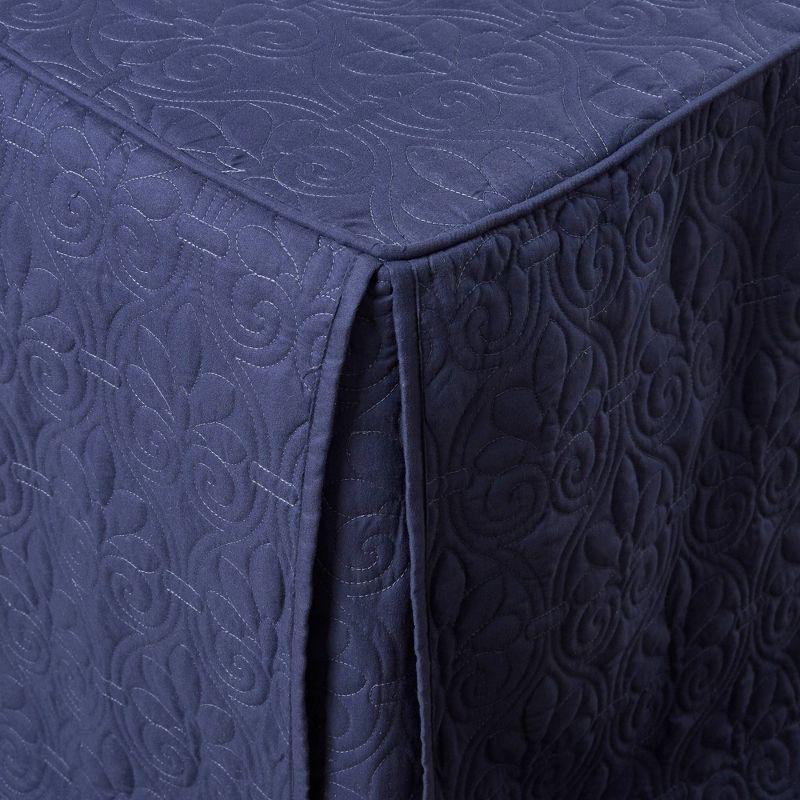 Quebec 3 Piece Split Corner Pleated Quilted Bedspread