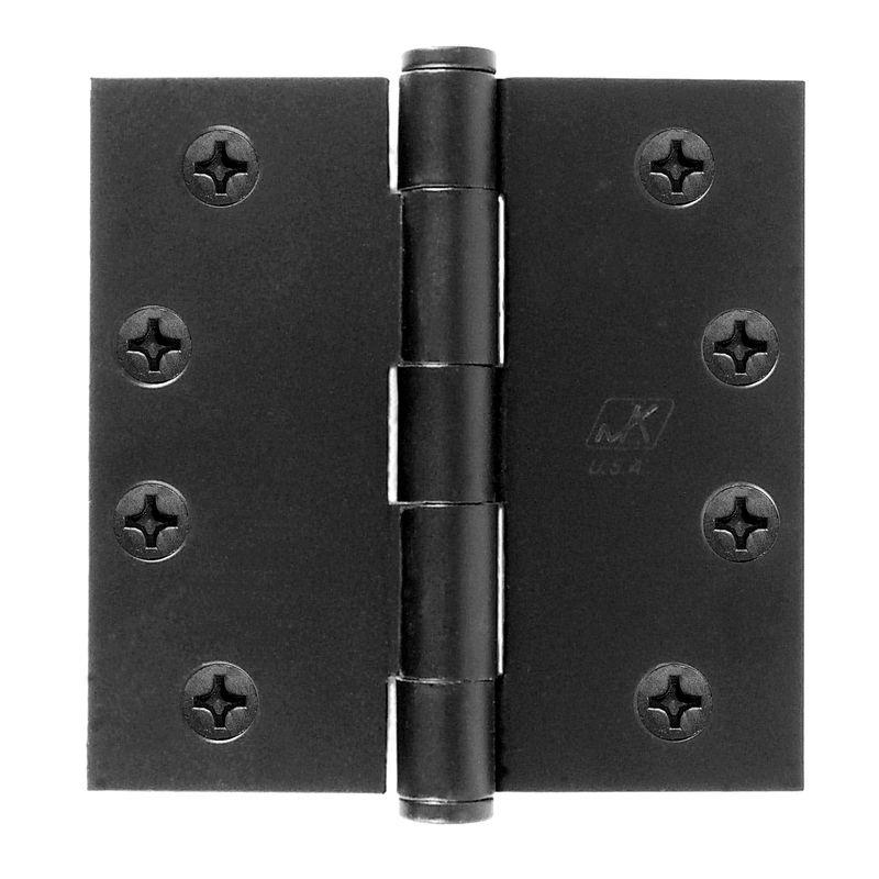 Acorn 3-1/2 in. Black Iron Butt Hinge with Removable Pin