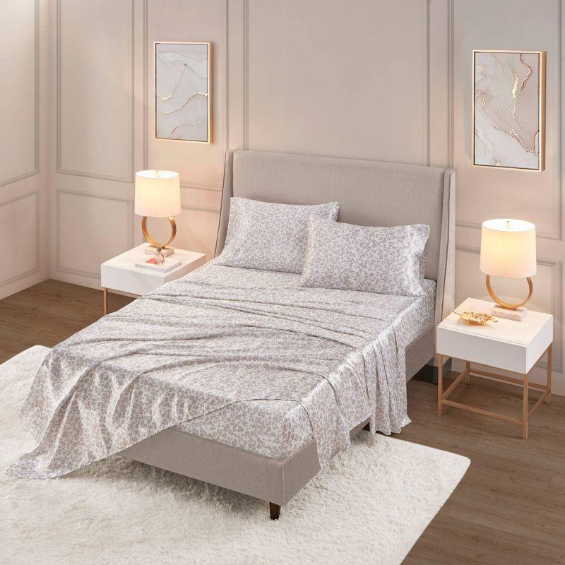 Madison Park Essentials Printed Satin Luxury Sheet Set
