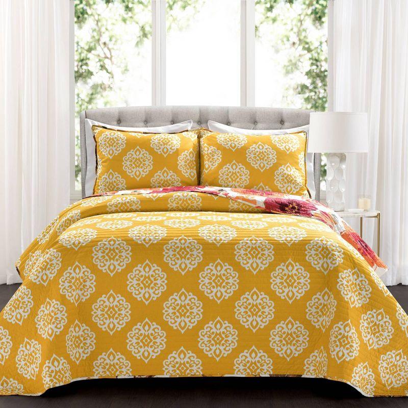 Lush Decor Leah Reversible Quilt Set