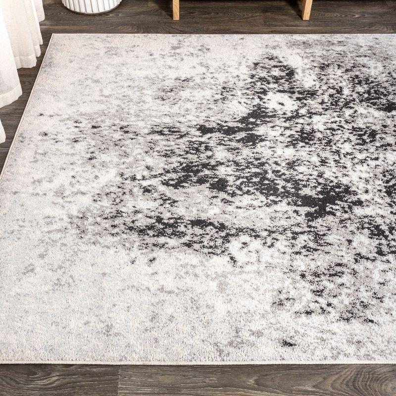 3'x5' Dune Modern Abstract Area Rug, Cream/Gray - JONATHAN Y
