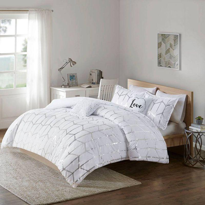 Arielle Metallic Printed Comforter Set