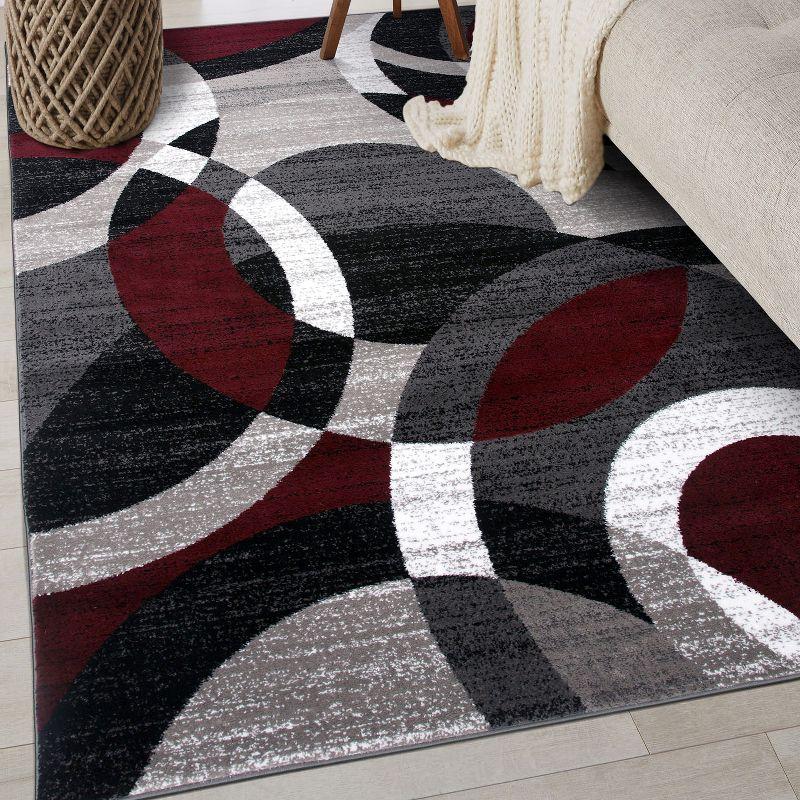 World Rug Gallery Geometric Circles Area Rug