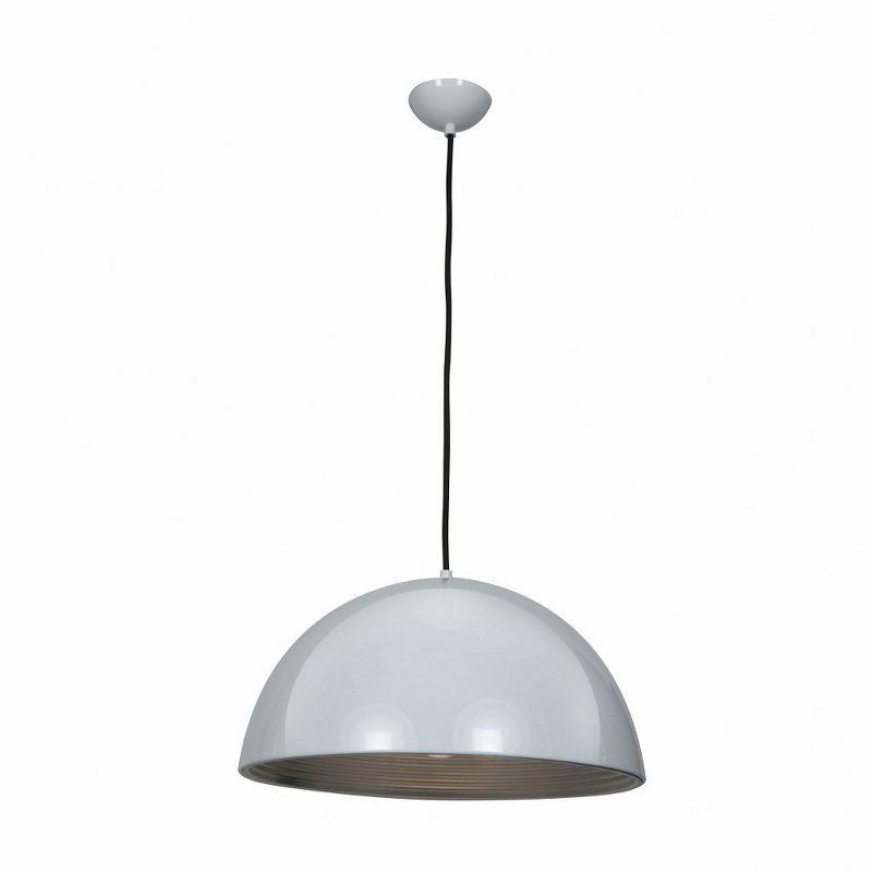 Astro Matte Black and Glossy White Bowl Pendant Light