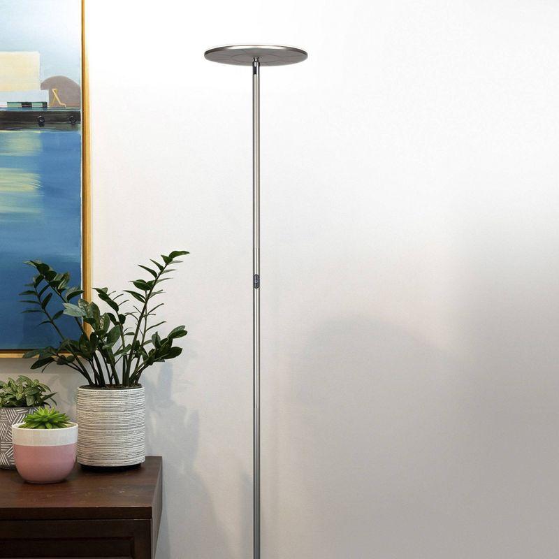 Brightech Sky Flux Industrial 63" Dimmable LED Floor Lamp with Adjustable Head