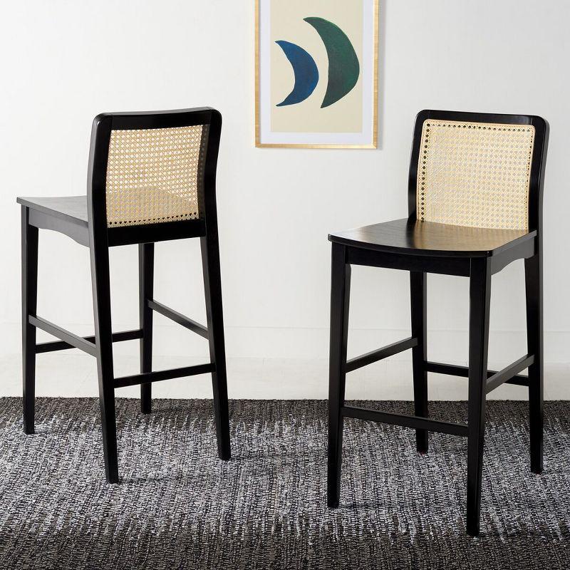 Benicio Rattan Bar Stool (Set Of 2)  - Safavieh