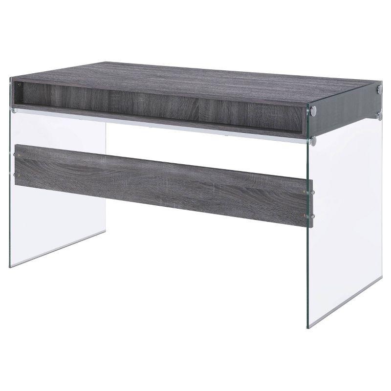 Dobrev 2 Drawer Writing Desk with Glass Base - Coaster