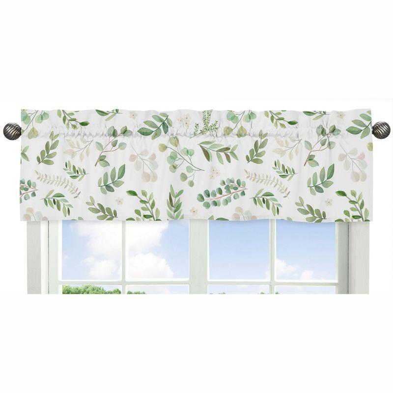 Botanical Floral Leaf 54" Window Valance