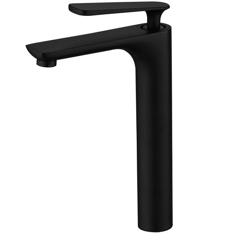 Matte Black Single Handle High Arc Vessel Sink Faucet