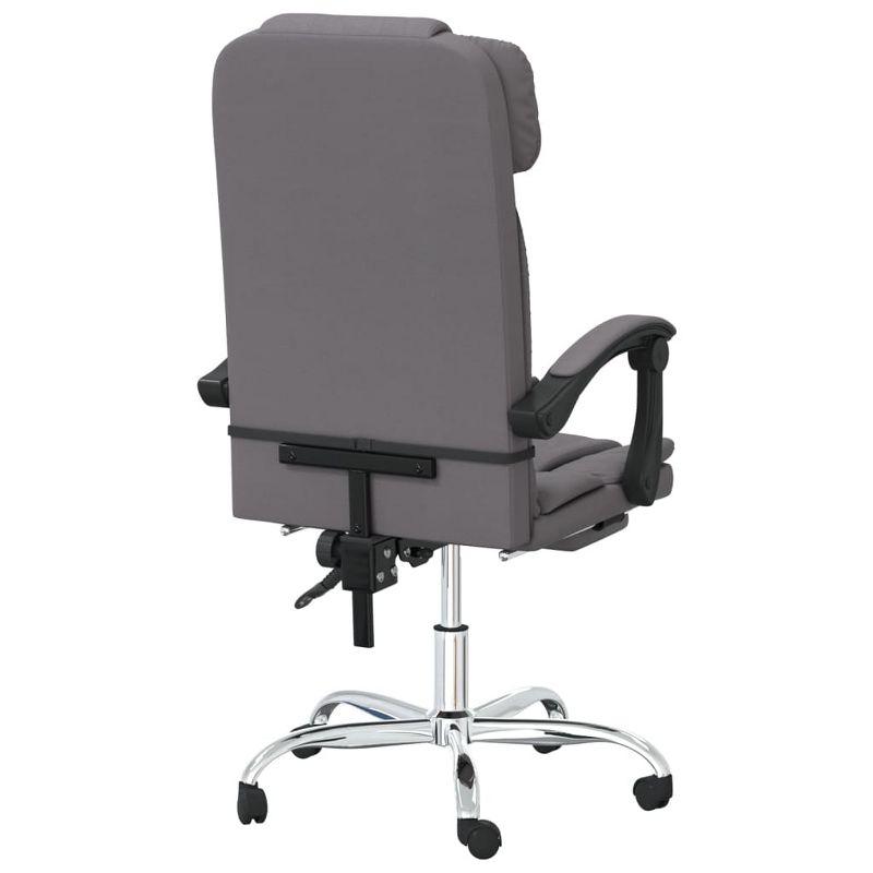 vidaXL Massage Reclining Office Chair Gray Faux Leather