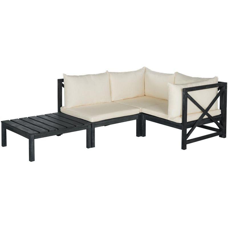 Lynwood Sectional - Indoor/Outdoor - PAT6713 - Dark Slate Gray/Beige - Safavieh