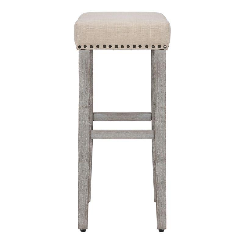 WestinTrends 24" Upholstered Saddle Seat Counter Stool (Set of 2)