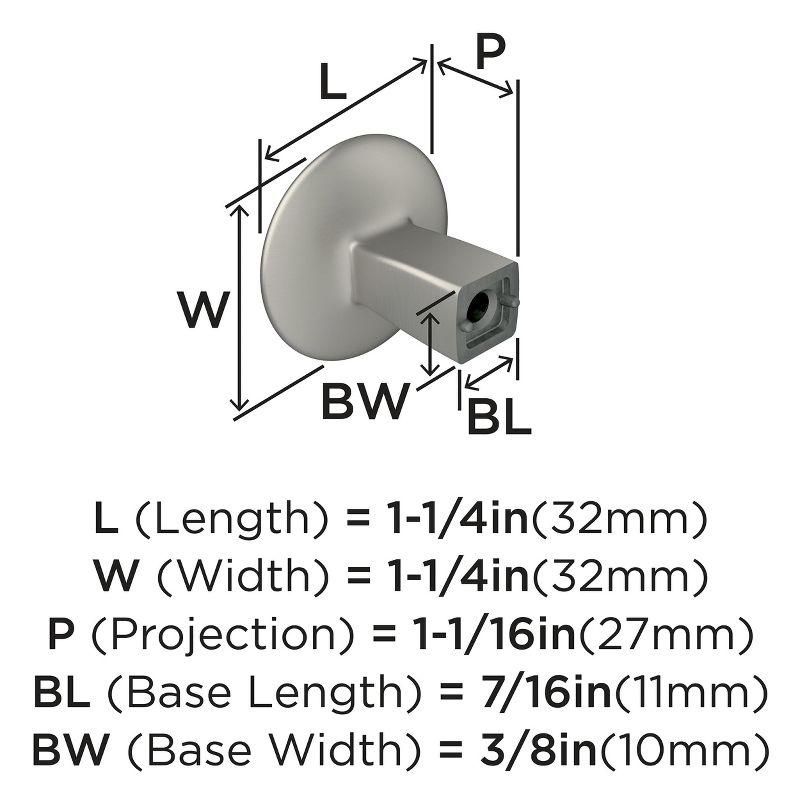 Amerock Satin Nickel Round Cabinet Knob 1-1/4 inch