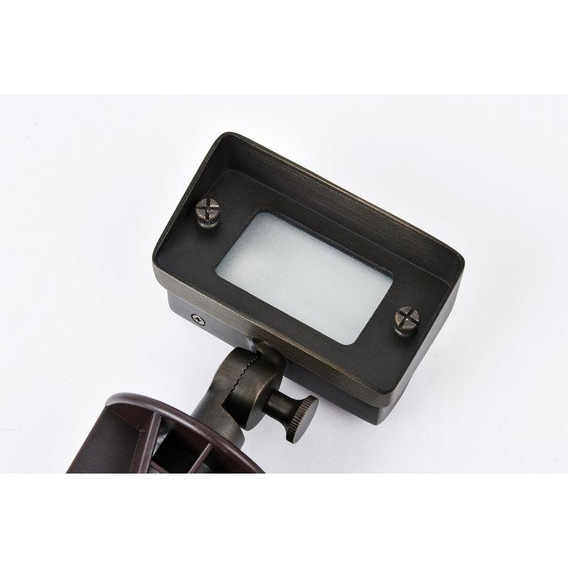 Elegant Lighting Outdoor 12V Cast Brass flood light 2 inch L x 4 inch W x 6 inch H in Dark Bronze