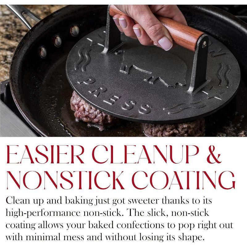 Bellemain 8.5-Inch Cast Iron Bacon Press – Heavy-Duty Grill Press for Perfect Bacon, Steak & More